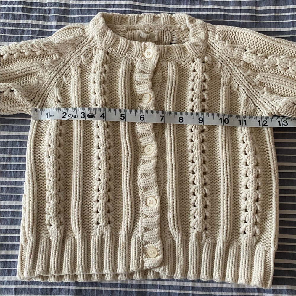 Olive Juice 100% cotton sweater kids size M buttons thick knit soft warm EUC - Picture 9 of 12